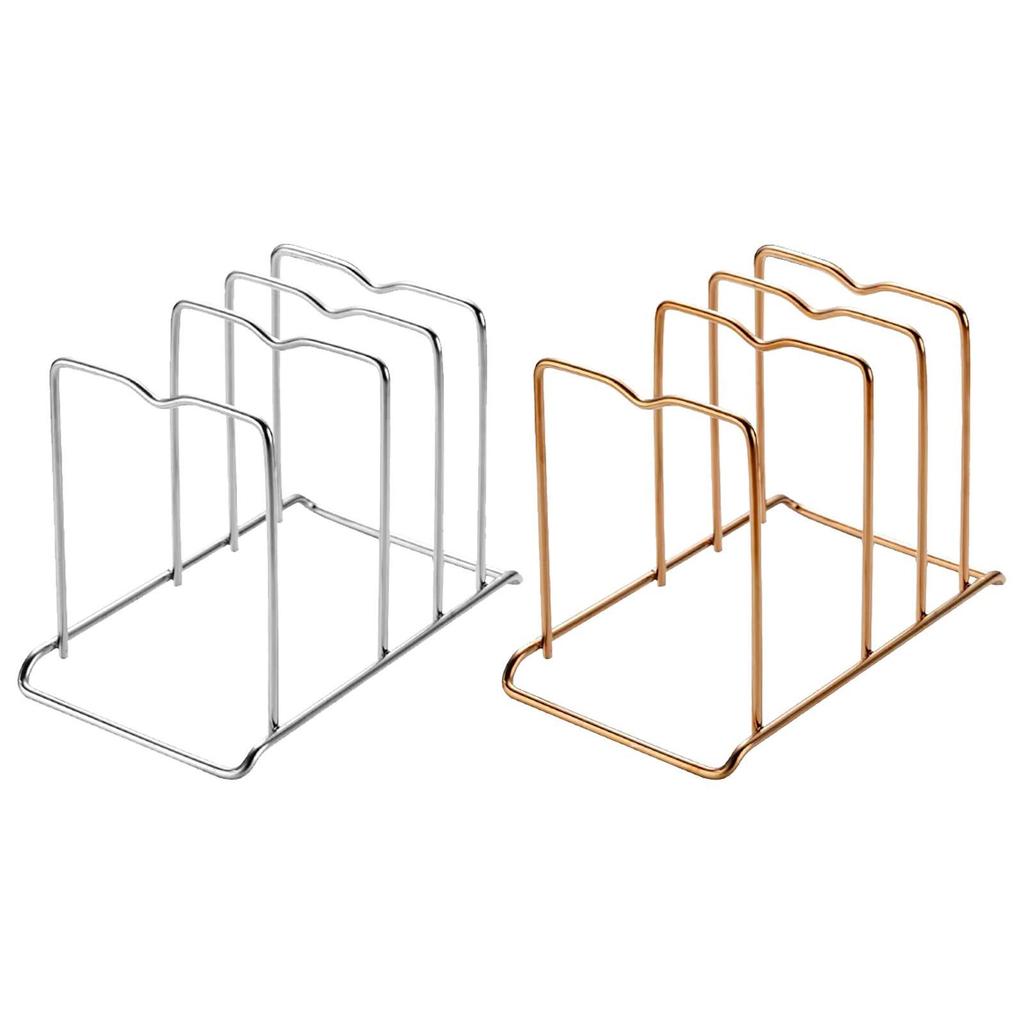 Pot Lid Holder Storage Shelf Multipurpose Reusable Decorative Drying Stand for