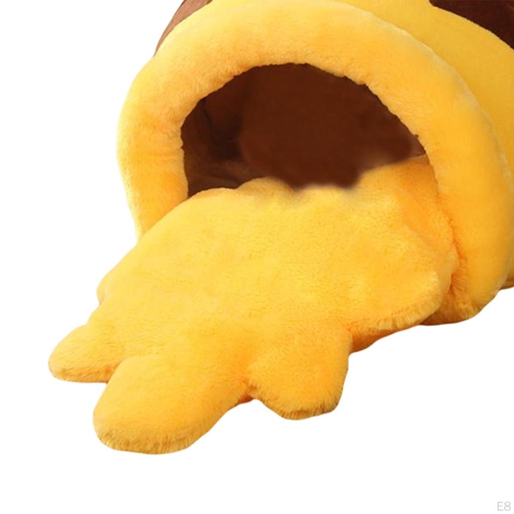 Bed for Indoor Cats Removable Cushion Cozy Cave Cartoon House Sleep Small Kitten Warm