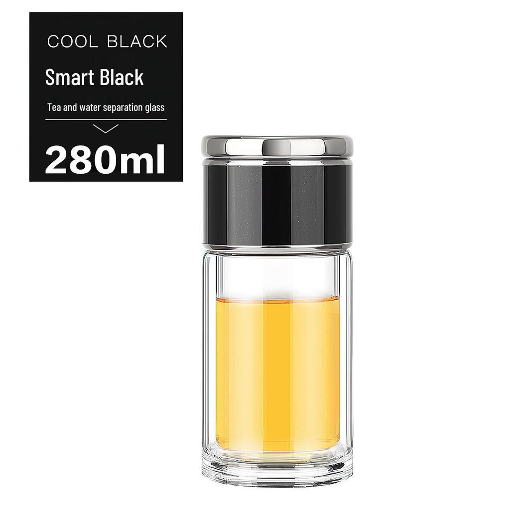 Mini Teacup with Double Layer Insulation and Tea-Water Separation – Portable Travel Glass