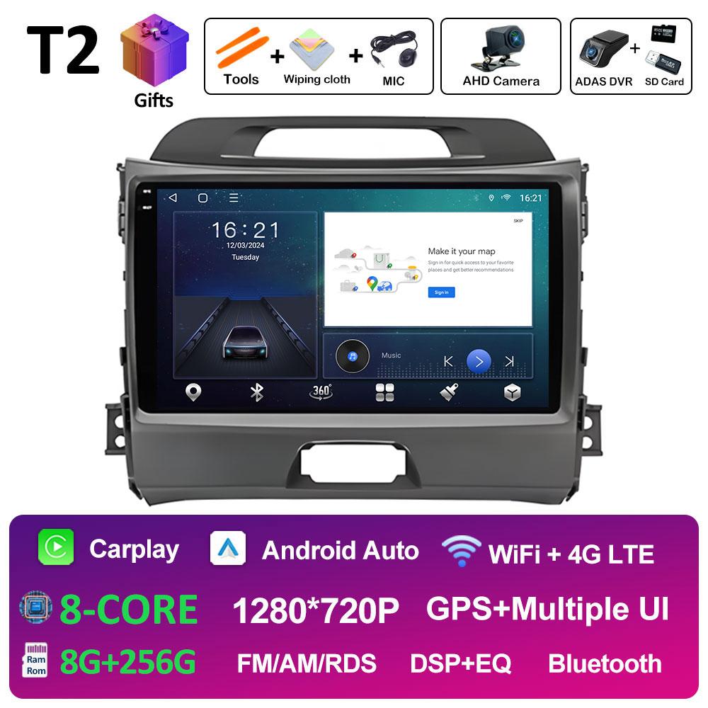 Car Video For KIA Sportage 2010 2011 2012 2013 - 2016 Radio Player Intelligent System Wireless Carplay Cooling fan WIFI NO 2 din