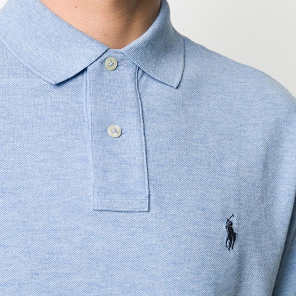 Polo Ralph Lauren SS22 Logo Embroidered Short Sleeve Polo Shirt Men tops Light-Blue 710548797-013