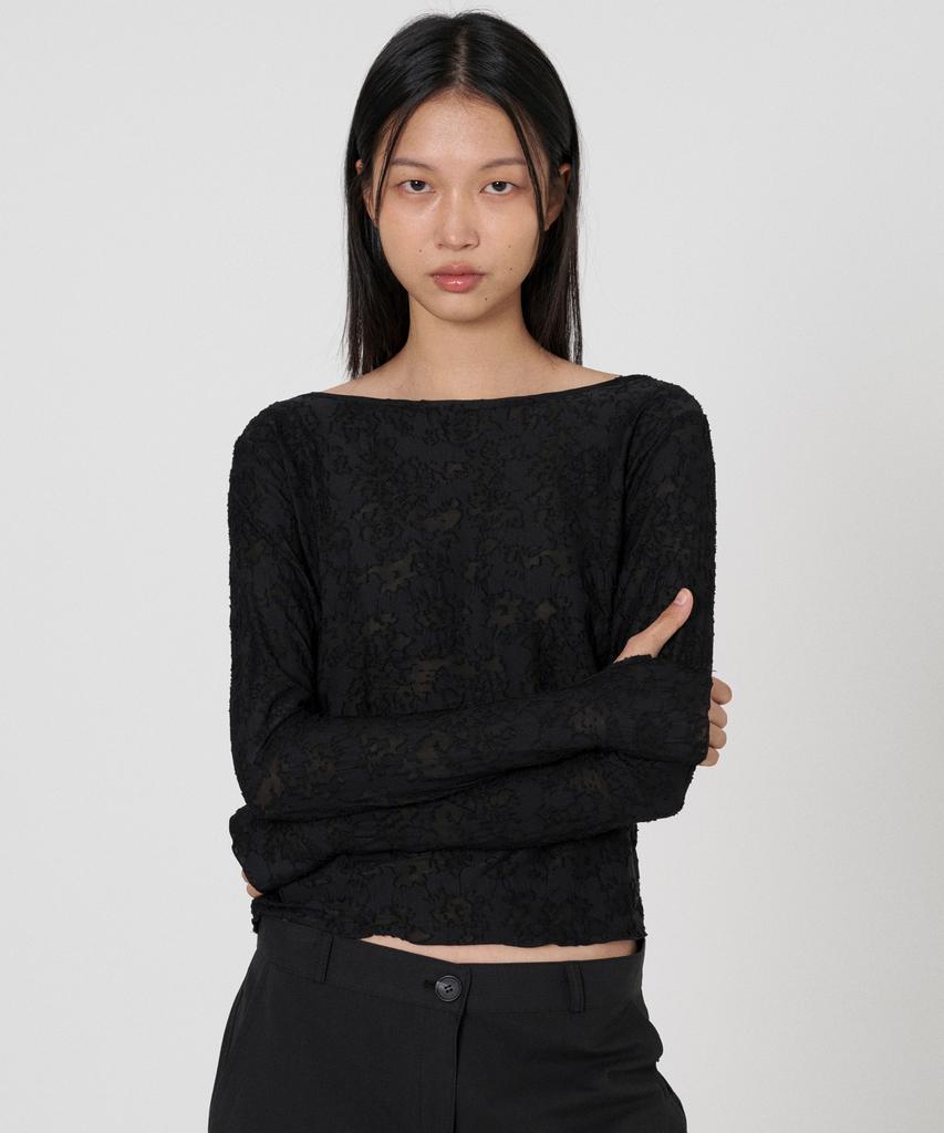 Tteolseutikeulleob Cloudy See Through T - Black