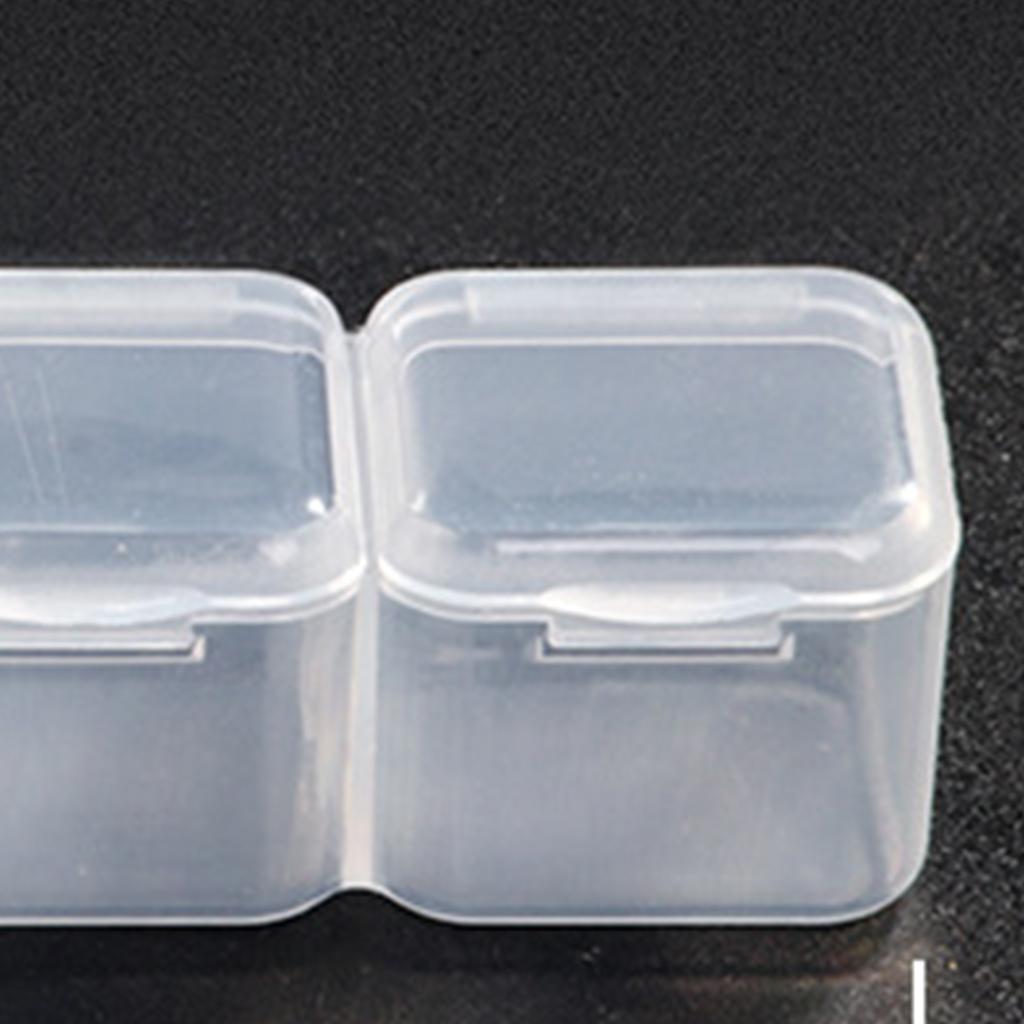 Jewelry Organizer Clear Bead Container 28 Compartments Removable Storage Box