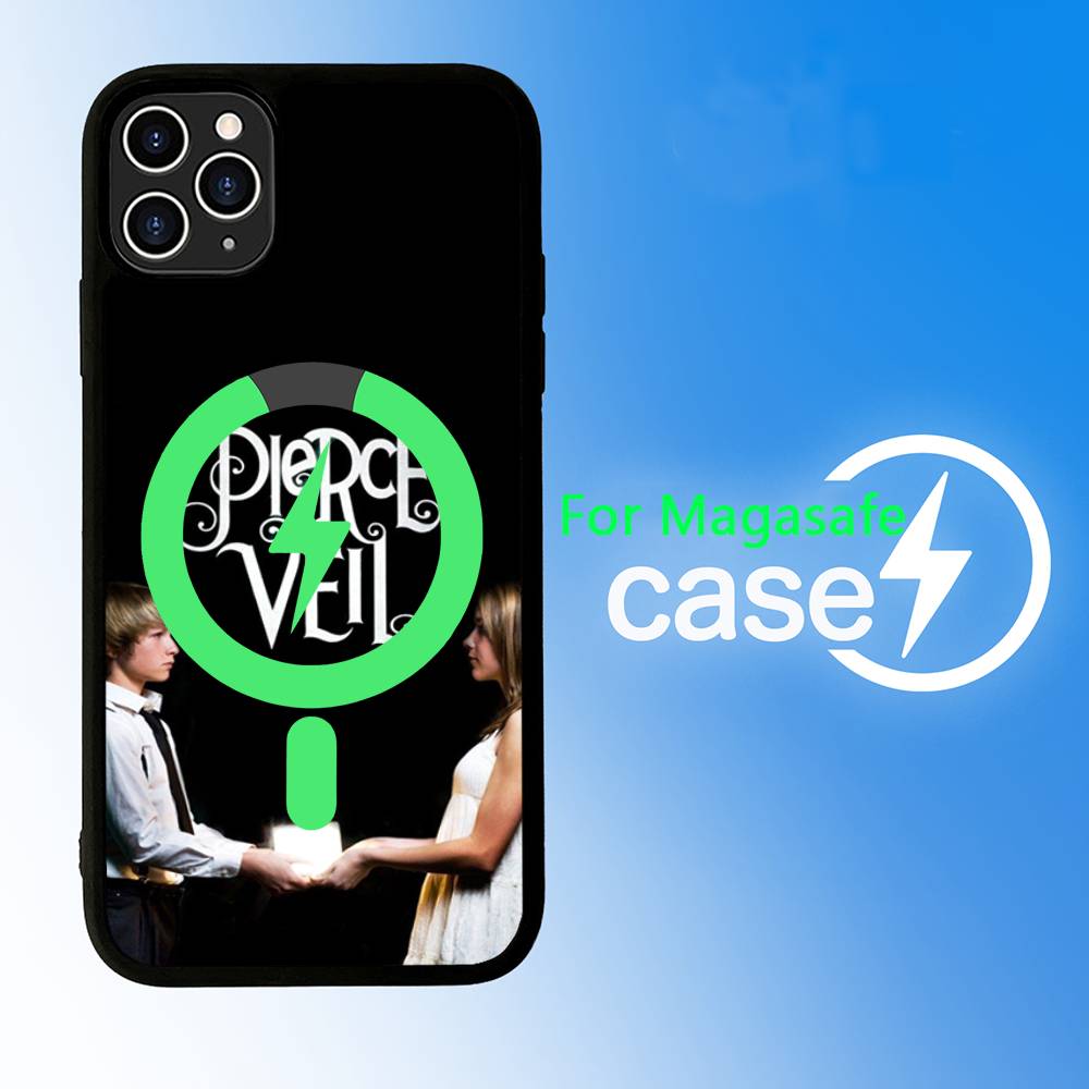 P-Pierce The Veil Band For Magesafe Magnetic Wireless Phone Case For iPhone 17 Pro Max Air 13 12 Mini 16 15 14 11