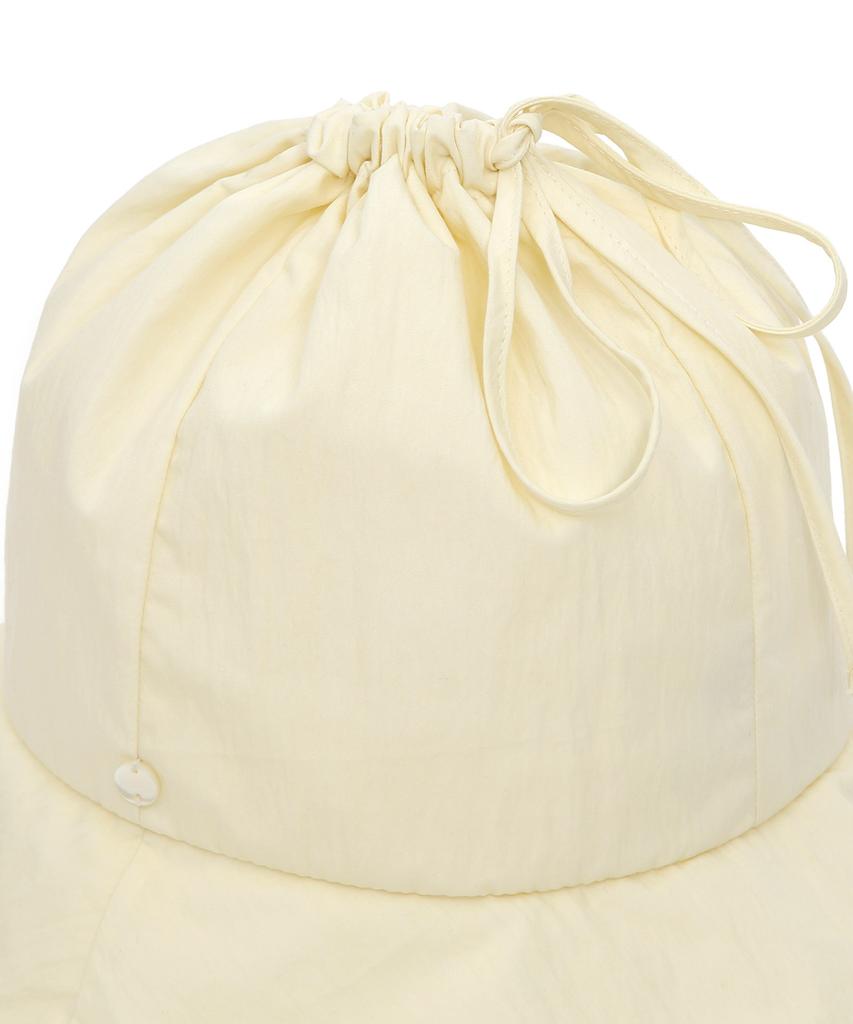 Eondeokeonteulolseutyudio Summer Nylon Bucket Hat Fold Bucket / Drawstring / Nc Lemon