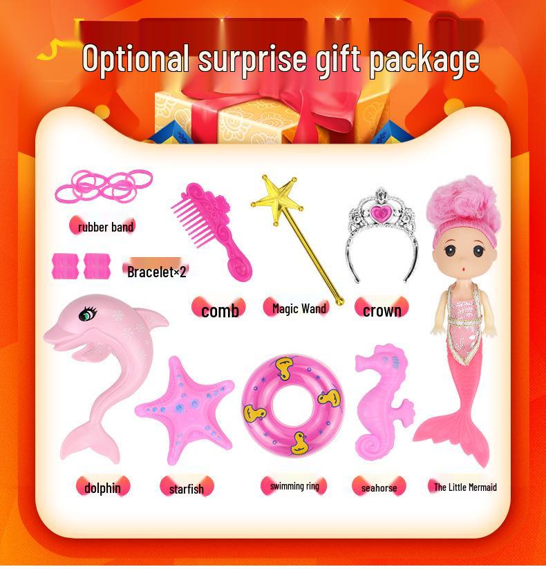 Mermaid Princess Doll: Handmade Water Play Toy for Girls - Perfect Children's Day Gift