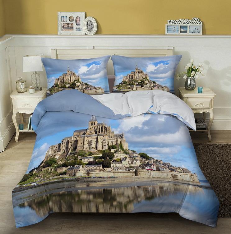 Great Wall King Queen Duvet Cover Old Chinese Building Bedding Set For Teens Adults Architecture 2/3 Pcs Polyester Quilt Cover