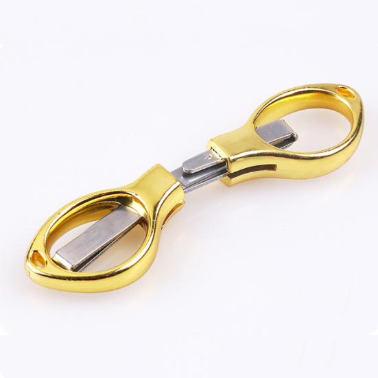 MUQZI Sports Accessory Mini Folding Stainless Steel Scissors Keychain Fishing Camping Travel Cutter