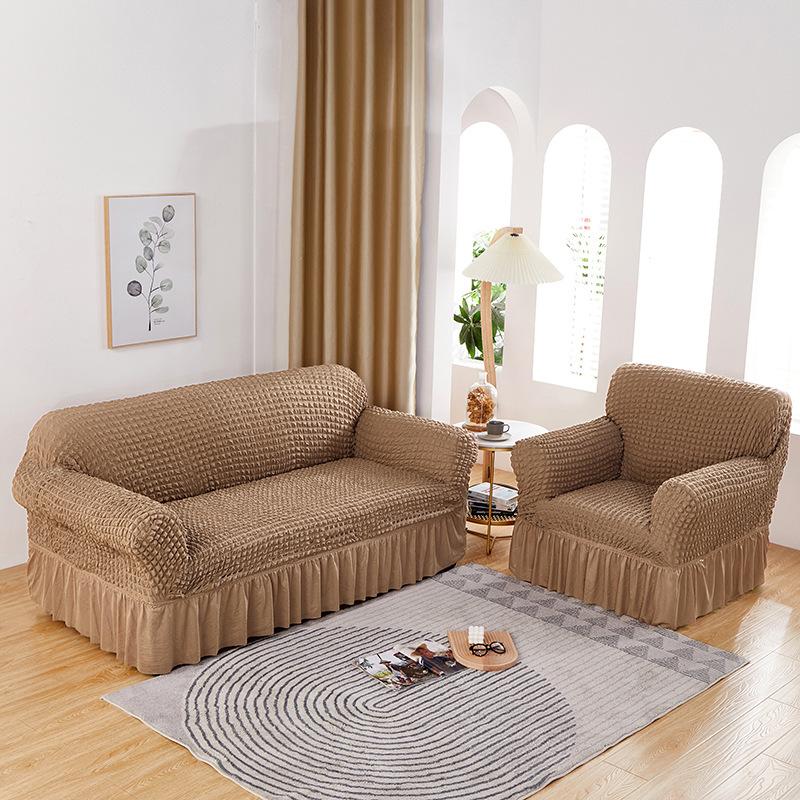 Solid Color Sofa Cover Living Room Combination Non-Slip Stretch Sofa Dust Cover