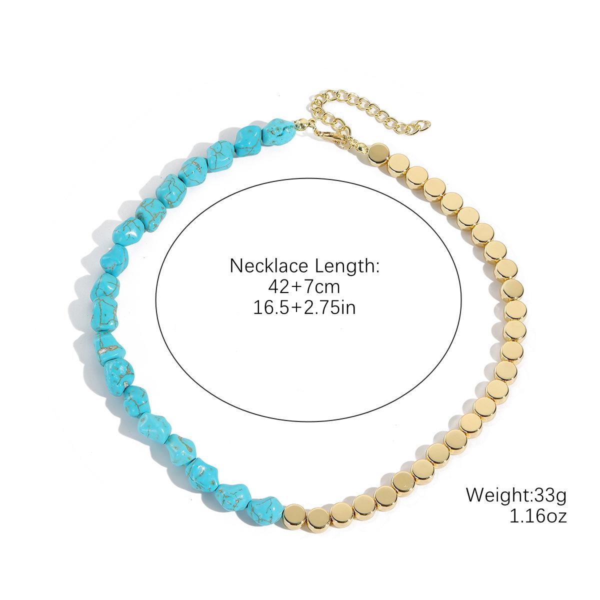 

Ожерелье из натуральной бирюзы, стиль бохо, наборное ожерелье высокого класса