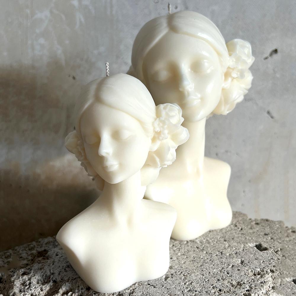 Blindfolded Girl Silicone Candle Mold DIY Rose Human Body Candle Making Aromath Soap Plaster Molds Home Decor Handmade Gifts