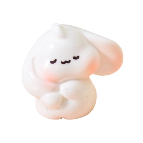 Mini Rabbit Figurines Cartoon Bunny Miniature Figures Tiny Resin Animal Fairy Garden Ornaments for Dollhouse DIY Micro Landscape