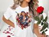 Artistic Girl Artist T-Shirt, Roses and Hearts, Valentine's Day Gift