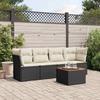 VidaXL Garden Lounge Set with Cushions 5 Pcs, Patio Sofas, Furniture Set, Outdoor Terrace Furniture, Black 3255804