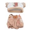 Plush Doll Clothes Cute Cotton T Shirt Overalls Stuffed Doll   Toy Clothing for 8in Dolls Dress Up