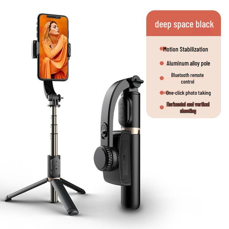 Q08 Universal Single-Axis Stabilizer for Horizontal & Vertical Shooting - Anti-Shake Gimbal & Floor Stand for Live Streaming & Handheld Use