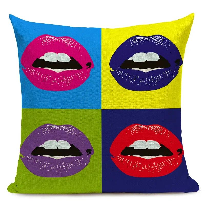 American Anime Pop Art Printing Cushion Cover Home Sofa Decor Pillowcase Car Seat Decorative Pillow Case Capa Almofada
