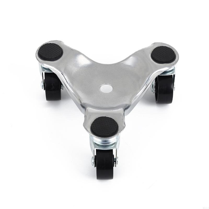 

MXLA Heavy Duty Steel Object Transport Mover Dollies Triangular Base Rolling Casters срібний