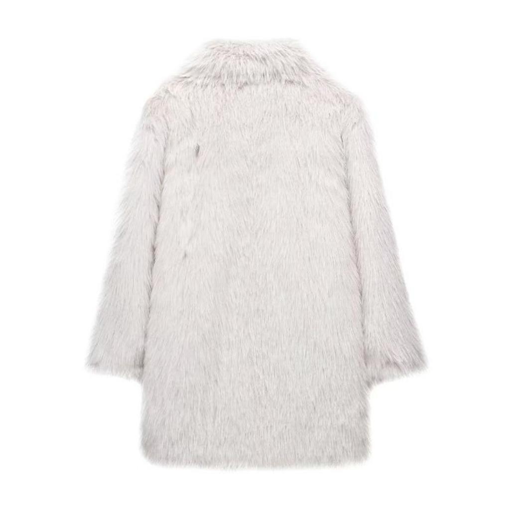 Autumn and Winter Women's Faux Fur Warm Mid-Length Coat Thick Jacket