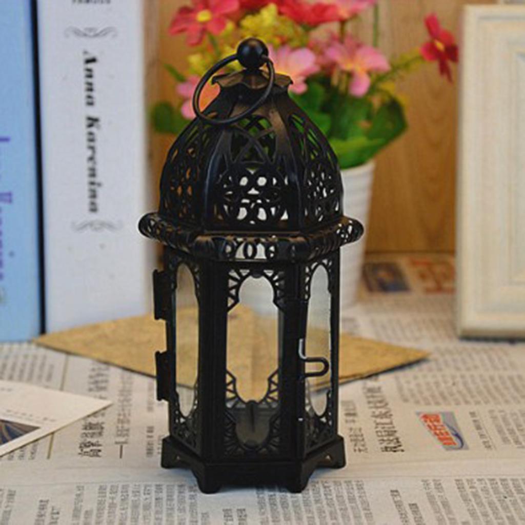 Clear Glass Moroccan Style Candle Lantern Tealight Candle Holder Candlestick for Wedding Party Decor Home Shop Display