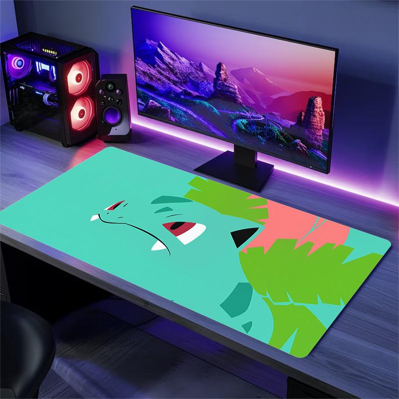 Piplup and Bulbasaur Print Cushion Non-slip Laptop Tablet Big Mousepad XXL Mat Mini PC Playmat With Lock edge