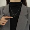 Sweet Little Heart Ring Necklace, Small Pendant, Stylish and Trendy New Year's Collection, Collarbone Chain