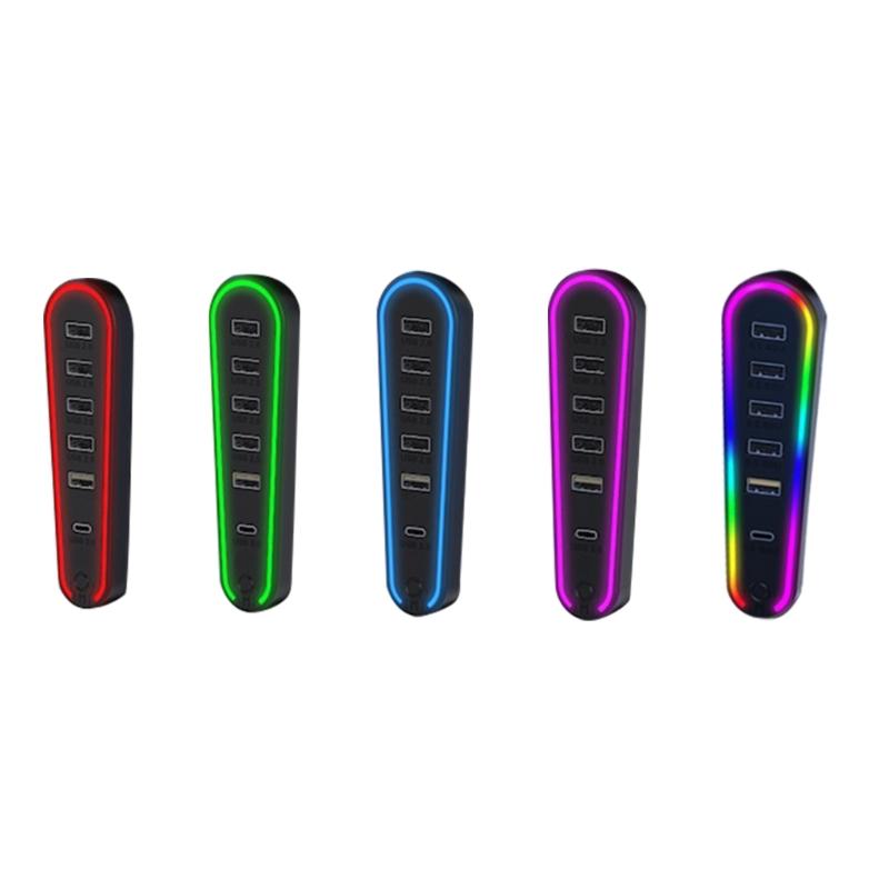 Multiple Port Expansion Hub for P5 Professional/Slim Consoles Heat Dissipation Housing Design Type C USB Hub Extender