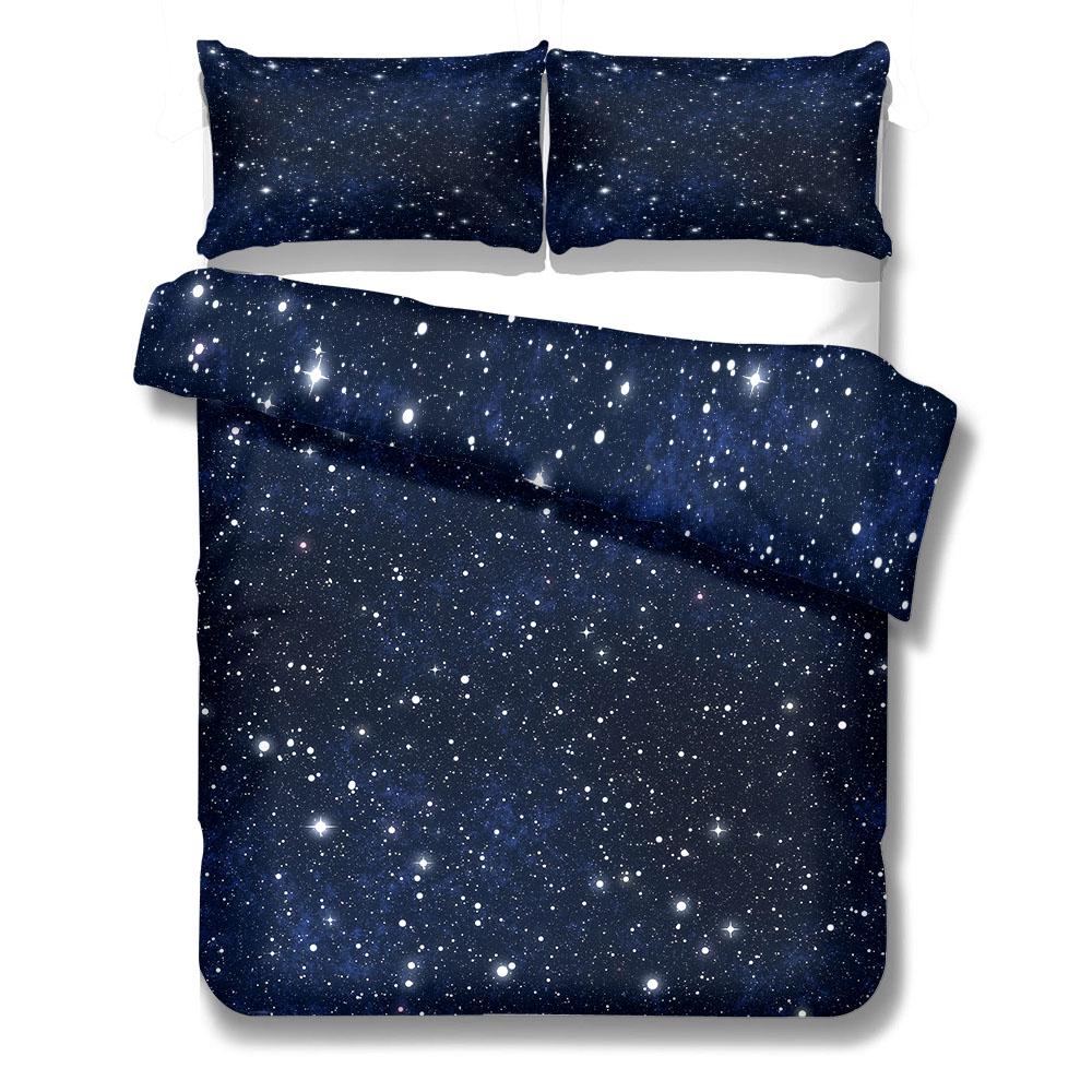 

Комплект постельного белья Star Galaxy Duvet Cover Set King Queen Double Full Twin Single Size EU single(135x200cm)