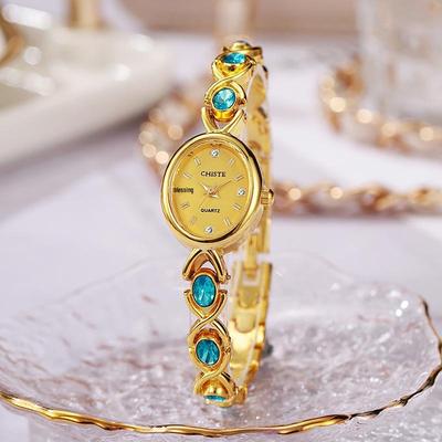 Luxury Retro Oval Women's Watch - High-End Minority Bracelet Design