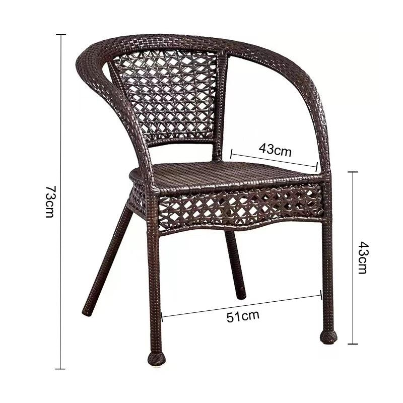 PE-Geflecht Rattan Balkonstuhl-Set - Freizeit-Tisch und Stühle für Garten, Hof oder Teehaus