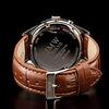 Zegarek Advanced Moon Phase Pasek ze skóry naturalnej Indeks cyfr rzymskich Wodoodporność 100 m Tachymetr Prezent do 300 sztuk Prezent na Dzień Prezent [JMW TOKYO]