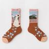 Colorful Cartoon Creative Fashion Vine Graffiti Novelty Men Women Socks Winter Warm Comfortable Cotton Sokken Dropship