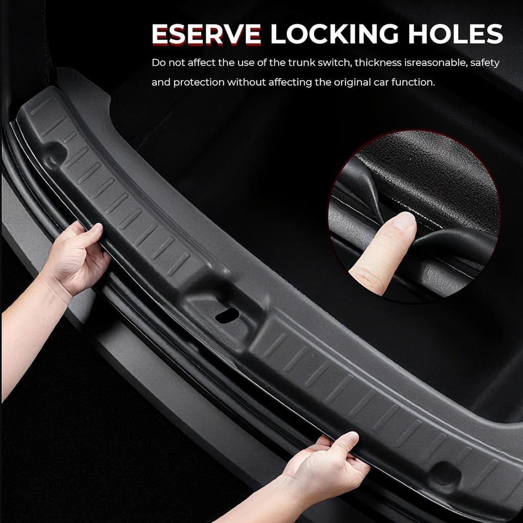 TPE Trunk Guards for Tesla Model Y Juniper 2025 Rear Trunk Door Sill Protector Cargo Threshold Sill Cover Car Rear Bumper Guards