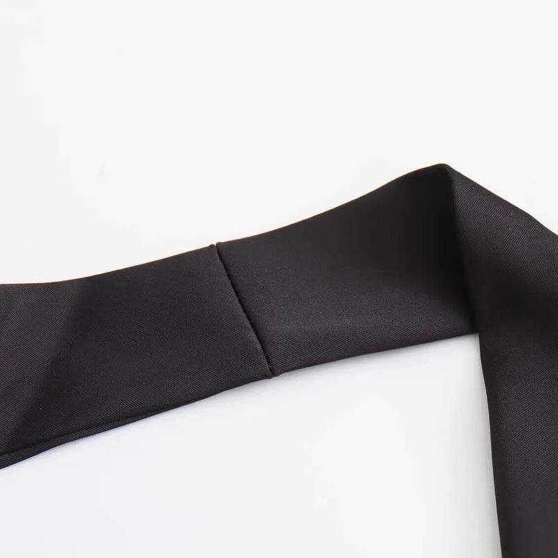 Kaslead New Women Clothes Western Style Fashion Silk Satin Texture Neck Collar Top 7969240 800