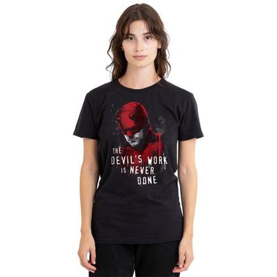 Daredevil Womens/Ladies Born Again The DevilÂ´s Work Is Never Done T-Shirt