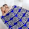 Kowhaiwhai Pattern, Mangopare, Version 5, Blue, Large Throw Blanket warm winter Blankets For Baby Cute Blankets
