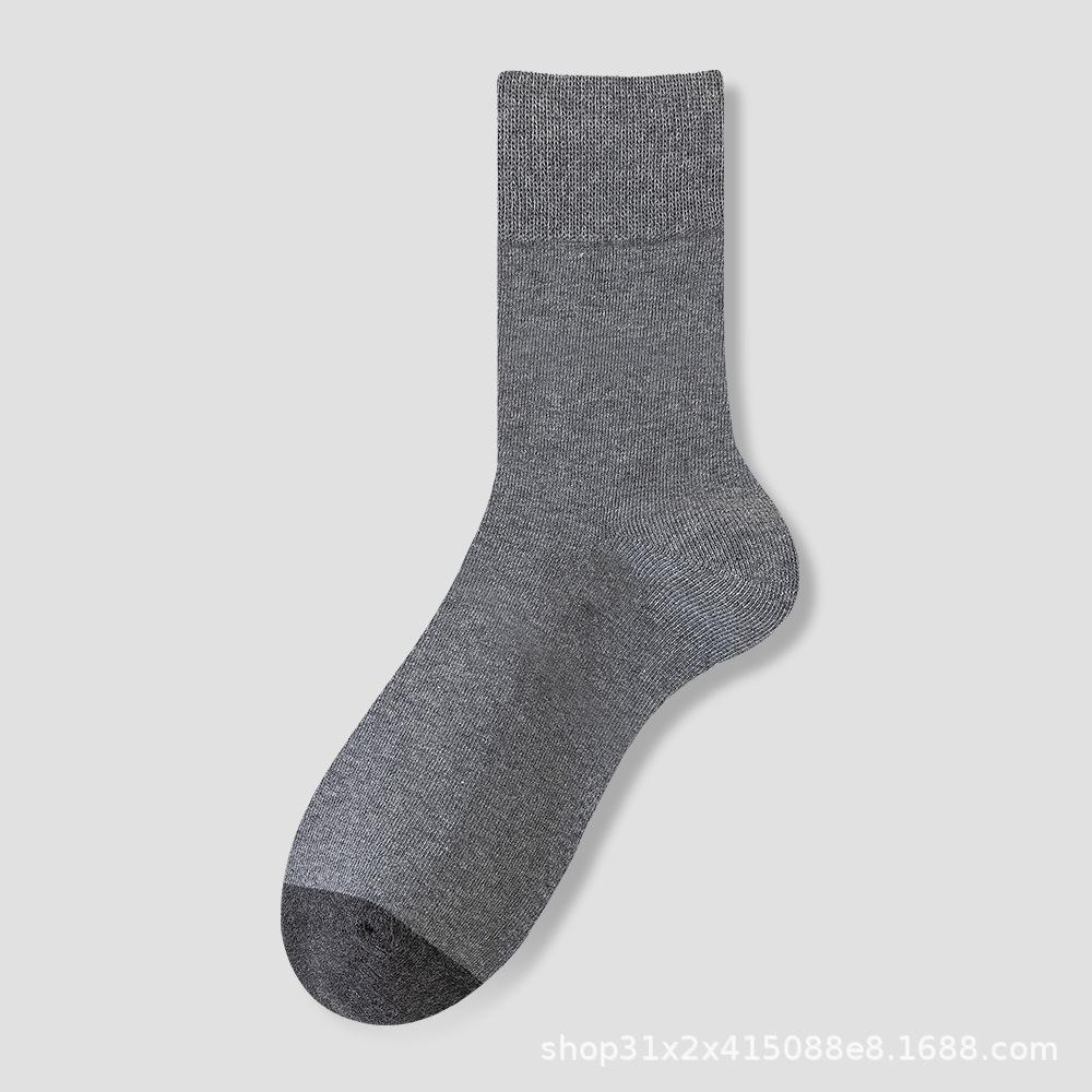 Male Spring and Autumn Pure Cotton Anti Odor Antibacterial Long Boneless Socks