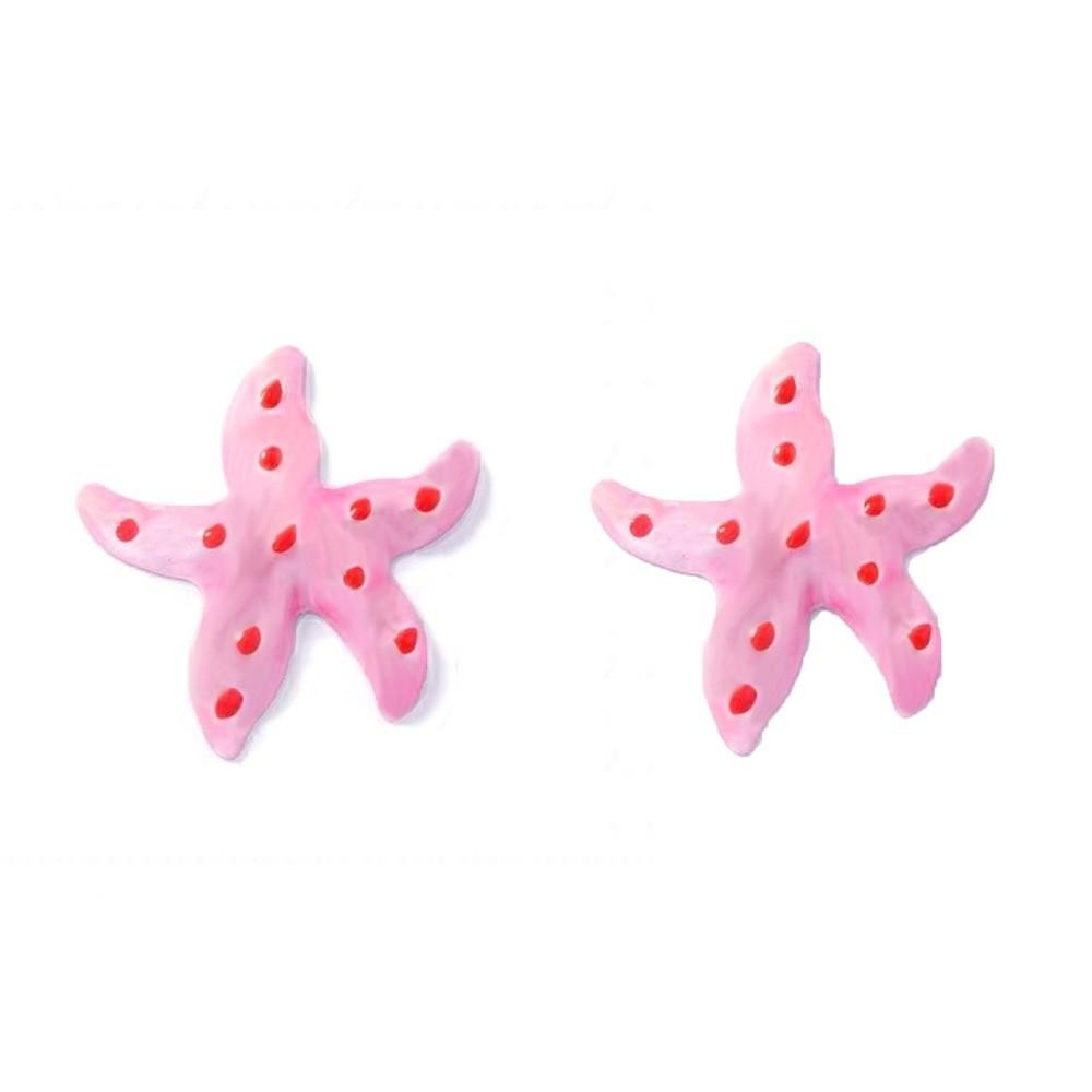 Stainless Steel Shell Earrings Studs Chic Starfish Earrings Trendy Ocean Style Ear Studs Holiday