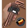 9Pieces L Type Double-End Screwdriver Hex Wrench Set Allen Key Hexagon Flat Ball