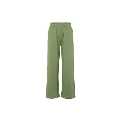 Flight Einfarbig Offener Saum Fleecegefüttert Lässige Strick-Jogginghose Damenunterteile Helloliv-Gelb FD7225-340