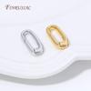 15X7MM 18K Gold Plated Spring Clasp Connector,Oval Openable Carabiner Clasp For Necklace Bracelet DIY Jewelry Making Supplies