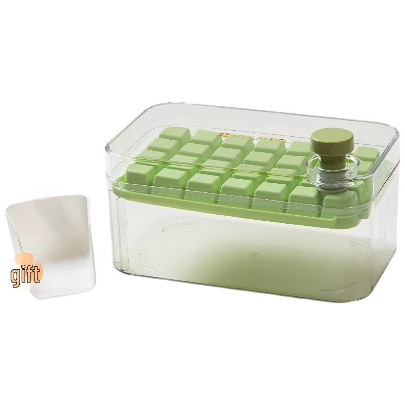 One-Press Ice Cube Tray with Storage
