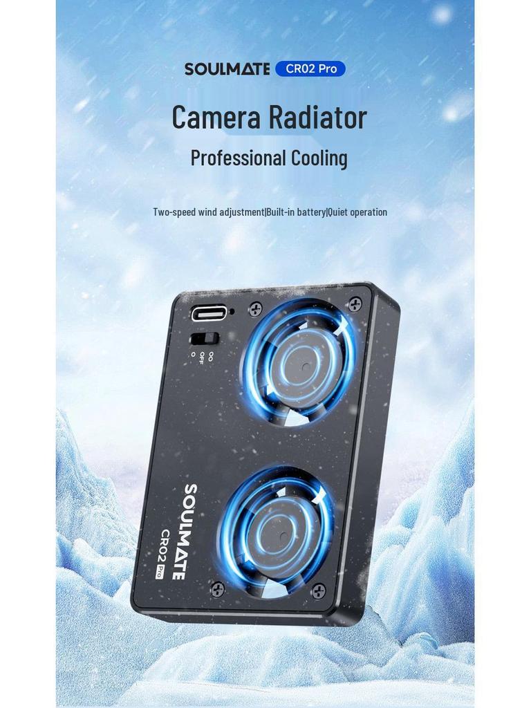 8-Bit Charm Camera Cooler CR02 Pro for ZVE1, A6700, A7C2, ZV-E10, ZV1, A7C Compatibility