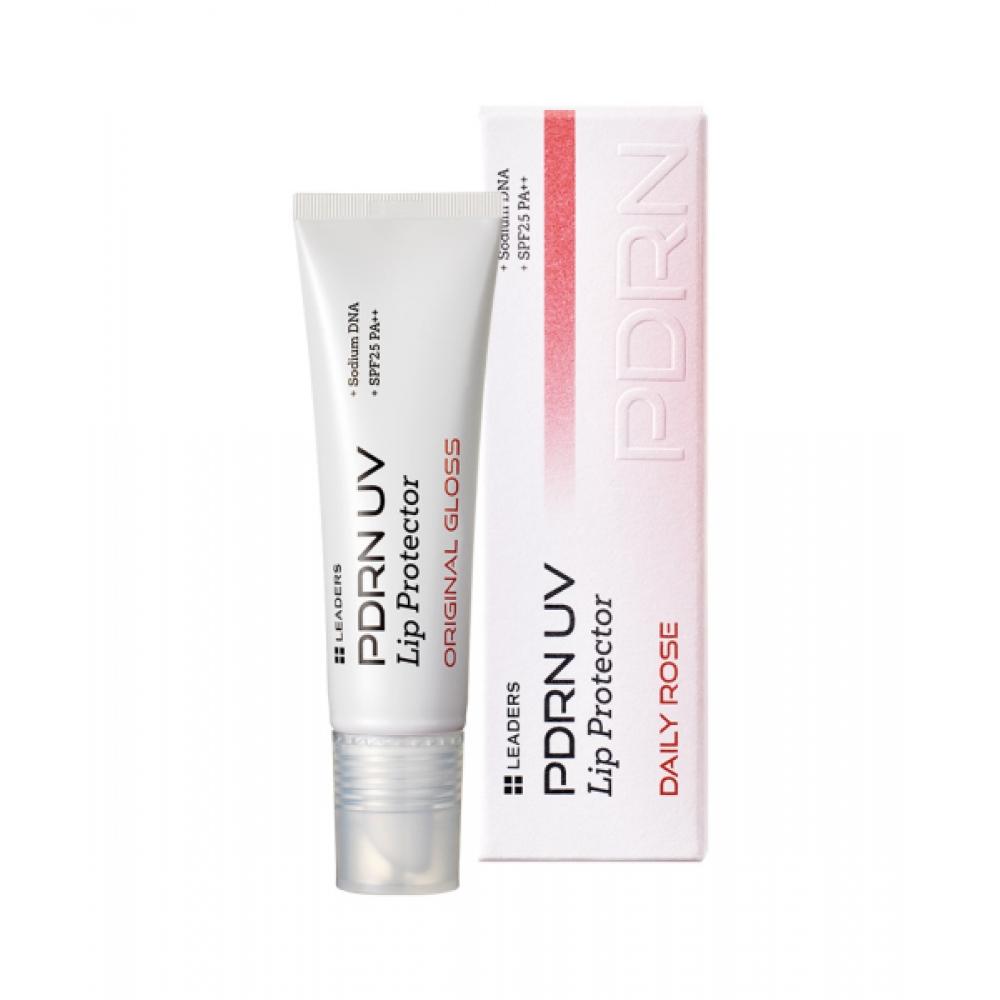Leaders Cosmetics [3] Leaders Pdrn Uv Lip Protector Original  Clear  Sun Protection Lip Balm Spf25 Pa++