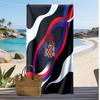 Asciugamano da Spiaggia con Stampa Calcio Croazia Asciugatura Rapida Super Assorbente Morbido Asciugamano da Bagno per Nuoto Spiaggia Viaggio Souvenir Regalo per Fan