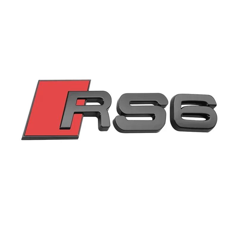 2026 Be used for Audi RS3 RS4 RS5 RS6 RS7 RS8 A3 A4 Original car displacement decorated black modified car label Accessories