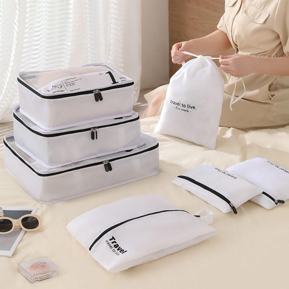 Waterproof Travel Compression Packing Cubes Bag Wear-resistant Suitcase Clothes Organizer Drawer