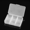 Matte Plastic Clear Home Rectangle 6 Compartments Medicine Pill Holder Storage Box Case