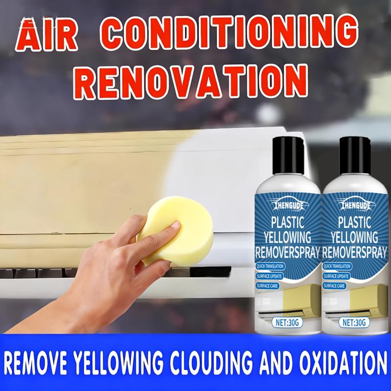 30ml Plastic Yellowing Removal Spray - Instantly Restores the Shine and Solves Discoloration Issues for Car Lights, Air Conditioning Units, Car Pa
