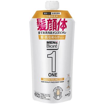 Men S Biore One Body Wash, glattes Haar, Hauttyp, Nachfüllpackung, 340 ml